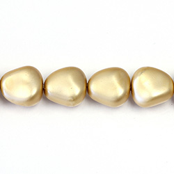 Czech Glass Pearl Bead - Potato 16x14MM MATTE GOLD