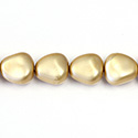 Czech Glass Pearl Bead - Potato 16x14MM MATTE GOLD