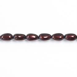 Czech Glass Pearl Bead - Baroque 09x5MM CHOCOLATE 14325