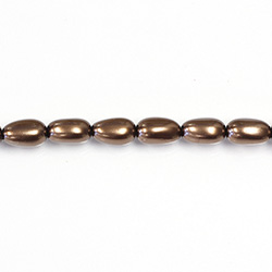 Czech Glass Pearl Bead - Baroque 09x5MM DARK BROWN 70419