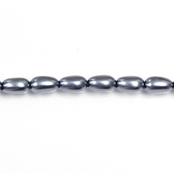 Czech Glass Pearl Bead - Baroque 09x5MM DARK GREY 70445