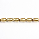 Czech Glass Pearl Bead - Baroque 09x5MM GOLD 70486