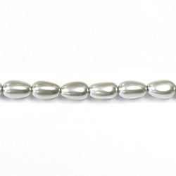 Czech Glass Pearl Bead - Baroque 09x5MM LT BLUE 70462