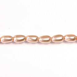 Czech Glass Pearl Bead - Baroque 09x5MM LT ROSE 70424