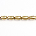 Czech Glass Pearl Bead - Baroque 12x7MM GOLD 70486
