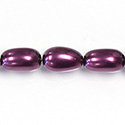 Czech Glass Pearl Bead - Baroque 18x10MM AMETHYST 70979