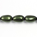 Czech Glass Pearl Bead - Baroque 18x10MM HUNTER GREEN 70958