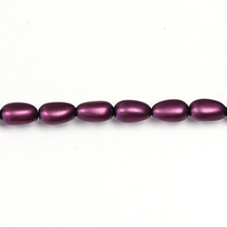 Czech Glass Pearl Bead - Baroque 09x5MM MATTE AMETHYST