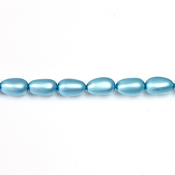 Czech Glass Pearl Bead - Baroque 09x5MM MATTE AQUA