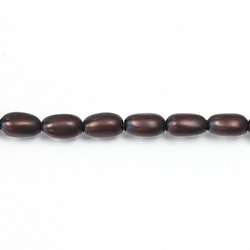 Czech Glass Pearl Bead - Baroque 09x5MM MATTE CHOCOLATE