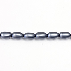 Czech Glass Pearl Bead - Baroque 09x5MM MATTE DARK GREY