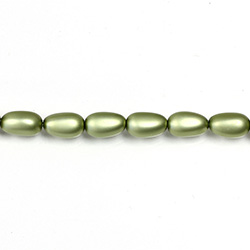 Czech Glass Pearl Bead - Baroque 09x5MM MATTE DARK OLIVE