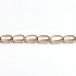 Czech Glass Pearl Bead - Baroque 09x5MM MATTE DARK ROSE