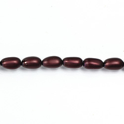 Czech Glass Pearl Bead - Baroque 09x5MM MATTE GARNET