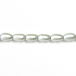 Czech Glass Pearl Bead - Baroque 09x5MM MATTE LT BLUE