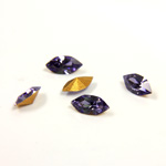 Preciosa Crystal Point Back Fancy Stone - Navette 06x3MM TANZANITE