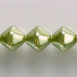 Czech Glass Pearl Bead - Hex/Lantern 12MM DARK OLIVE 70458