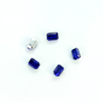 Plastic Point Back Foiled Stone - Cushion Octagon 06x4MM SAPPHIRE