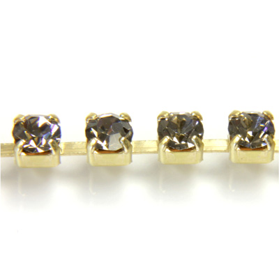 Preciosa Crystal Rhinestone Cup Chain - SS18 BLACK DIAMOND-RAW