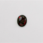 Glass Flat Back Rose Cut Faceted Foiled Stone - Oval 10x8MM GARNET