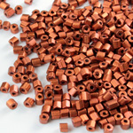 Czech Glass Seed Bead - 2 Cut Hex 10/0 SOFT COPPER 01750