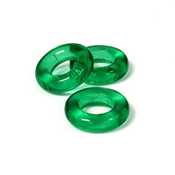 Czech Pressed Glass Ring - 14MM LT EMERALD