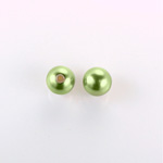 Czech Glass Pearl 1-Hole Ball - 08MM DARK OLIVE 70458