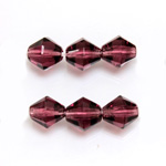 Czech Glass Fire Polished Bead - Bicone 10MM AMETHYST