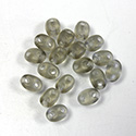 Preciosa Czech Pressed Glass 2-Hole Bead -Twin Oval 02.5x5MM MATTE BLACK DIAMOND