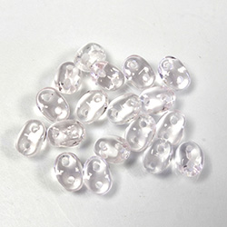 Preciosa Czech Pressed Glass 2-Hole Bead -Twin Oval 02.5x5MM ROSALINE