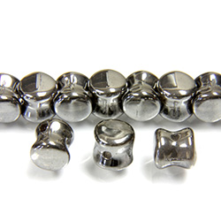 Preciosa Czech Pressed Glass Bead - Pellet 04x6MM CHROME (27400)