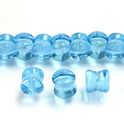 Preciosa Czech Pressed Glass Bead - Pellet 04x6MM AQUA