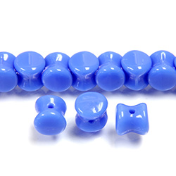 Preciosa Czech Pressed Glass Bead - Pellet 04x6MM BLUE OPAQUE