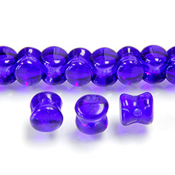 Preciosa Czech Pressed Glass Bead - Pellet 04x6MM COBALT