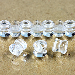 Preciosa Czech Pressed Glass Bead - Pellet 04x6MM CRYSTAL