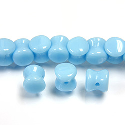 Preciosa Czech Pressed Glass Bead - Pellet 04x6MM LT BLUE TURQUOISE