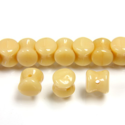 Preciosa Czech Pressed Glass Bead - Pellet 04x6MM MOONSTONE BEIGE