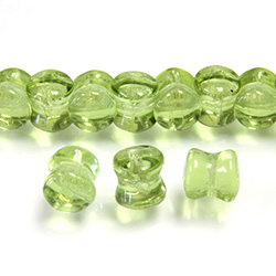 Preciosa Czech Pressed Glass Bead - Pellet 04x6MM OLIVINE