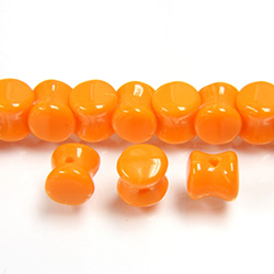 Preciosa Czech Pressed Glass Bead - Pellet 04x6MM ORANGE OPAQUE