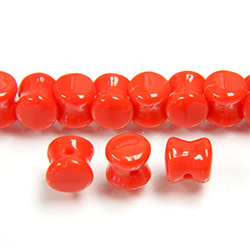 Preciosa Czech Pressed Glass Bead - Pellet 04x6MM RED OPAQUE