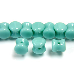 Preciosa Czech Pressed Glass Bead - Pellet 04x6MM TURQUOISE