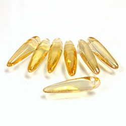 Preciosa Czech Pressed Glass Bead - Thorn 05x16MM BLOND FLARE