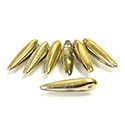 Preciosa Czech Pressed Glass Bead - Thorn 05x16MM CRYSTAL GOLD