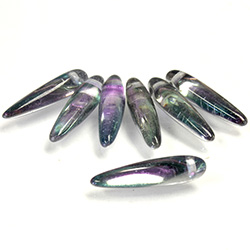 Preciosa Czech Pressed Glass Bead - Thorn 05x16MM CRYSTAL VITRAIL LIGHT