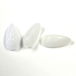 Preciosa Czech Pressed Glass 2-Hole Bead - Chilli 4x11MM ALABASTER