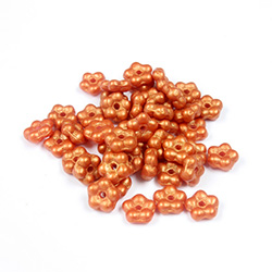 Preciosa Czech Pressed Glass Bead - Forget-Me-Not 05MM SATIN ORANGE