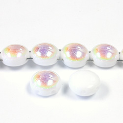 Preciosa Czech Pressed Glass Bead - Candy 08MM ALABASTER AB