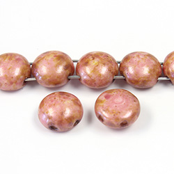 Preciosa Czech Pressed Glass Bead - Candy 08MM AGATE ROSE COAT