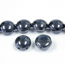 Preciosa Czech Pressed Glass Bead - Candy 08MM HEMATITE