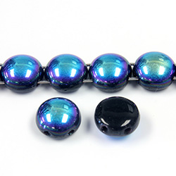 Preciosa Czech Pressed Glass Bead - Candy 08MM JET AB